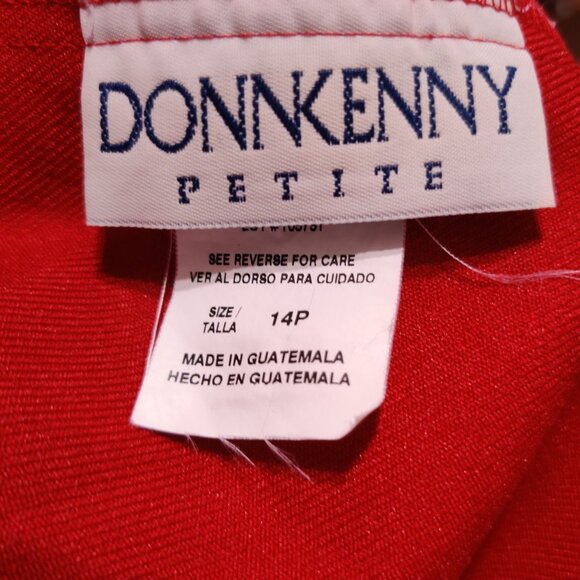 Donnkenny 14P Red Pull-On Pants Petite Classic Fit Trousers Vintage 2000 Retro - Picture 4 of 6